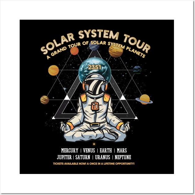 Solar System Planets Fantasy Tour Wall Art by origato